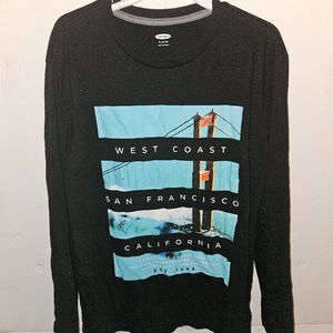 Boys OLD NAVY Black Long Sleeve Shirt Size XL